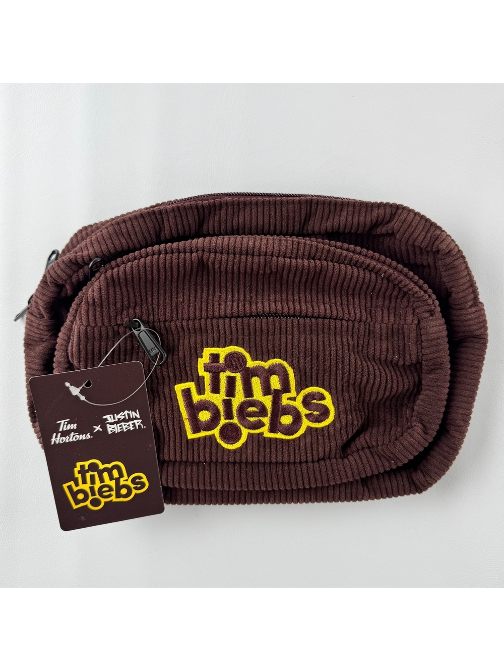 Tim Hortons x Justin Bieber Brown Fanny Pack Collab New